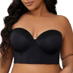 SEA BBOT Women Longline Strapless Bra Full Coverage. Trap Not Included 36C